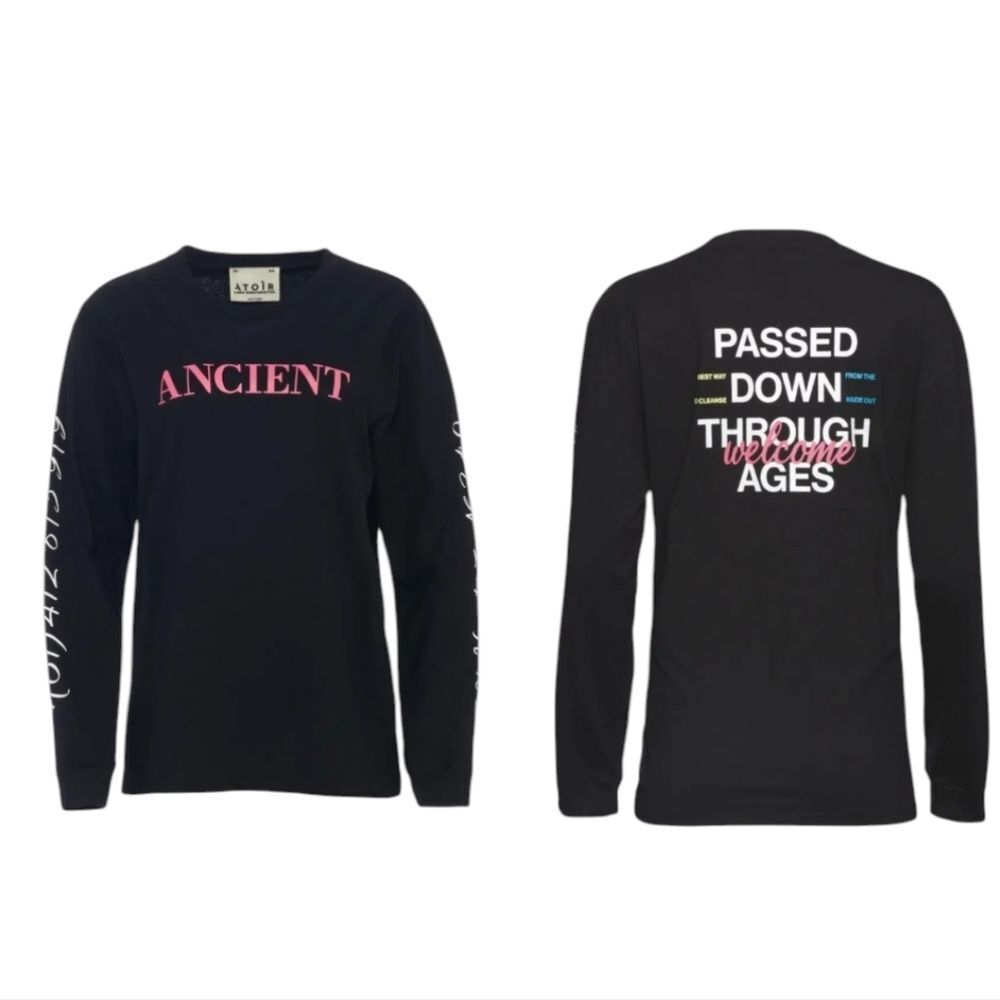 NWT Atoir X Lara Worthington 001 Long sleeve Tee Black Ancient Graphic M / 10